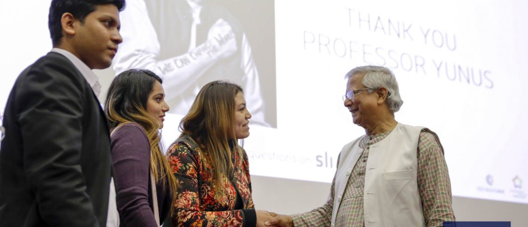 Venue du Professeur Muhammad Yunus & présentation de la Chaire en microfinance