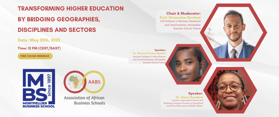 Webinar AABS – Transforming Higher Education by Bridging Geographies, Disciplines, and Sectors.